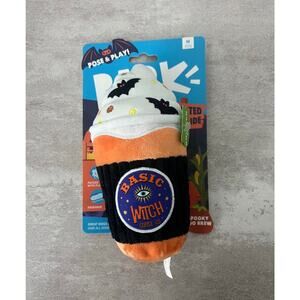Bark Dog Toy Halloween Spooky Boo Brew Dog Toy - Med Basic Witch Coffee Company